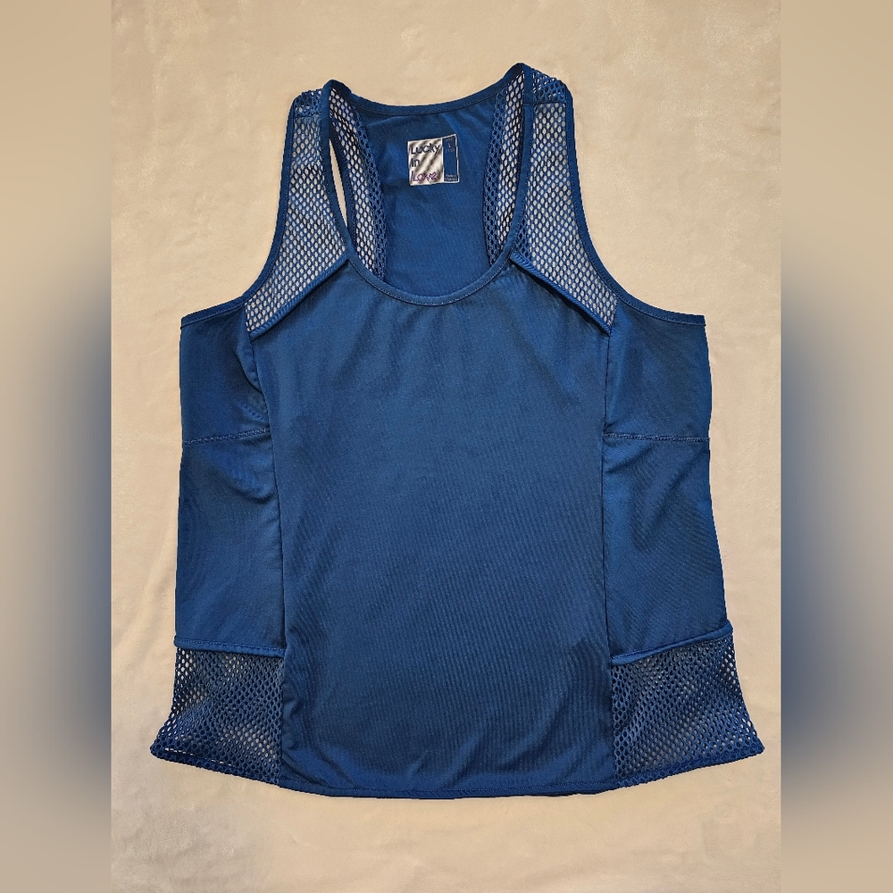 Lucky In Love Feel Free Women's Tennis Tank L